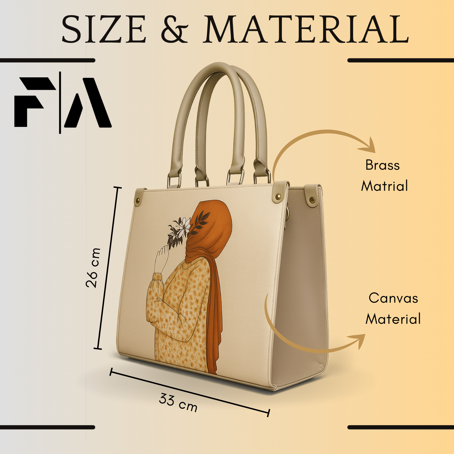 Hijab Tote Bag (Sandstone Beige)