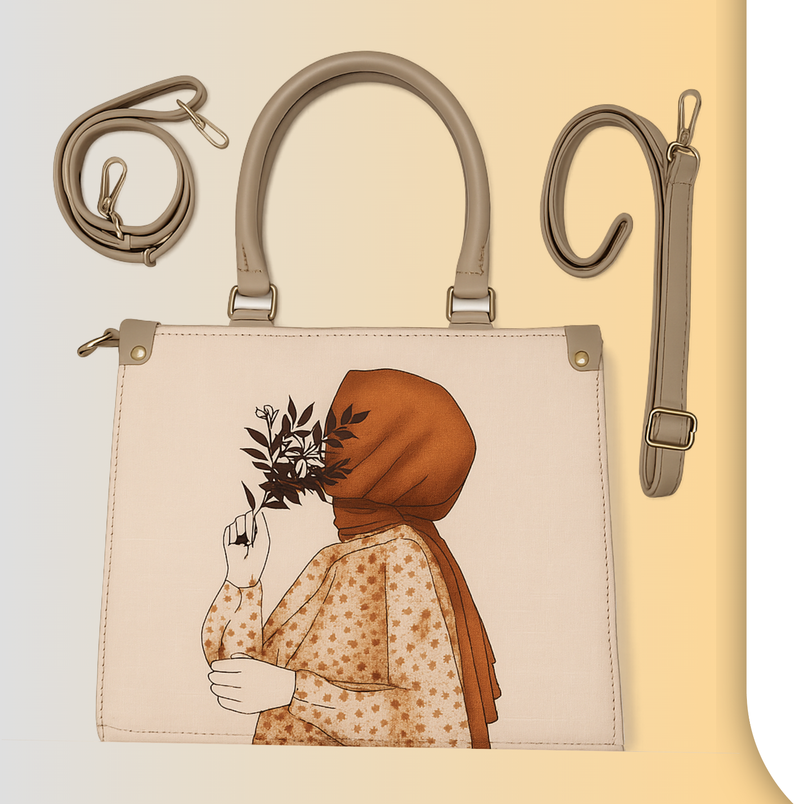 Hijab Tote Bag (Sandstone Beige)