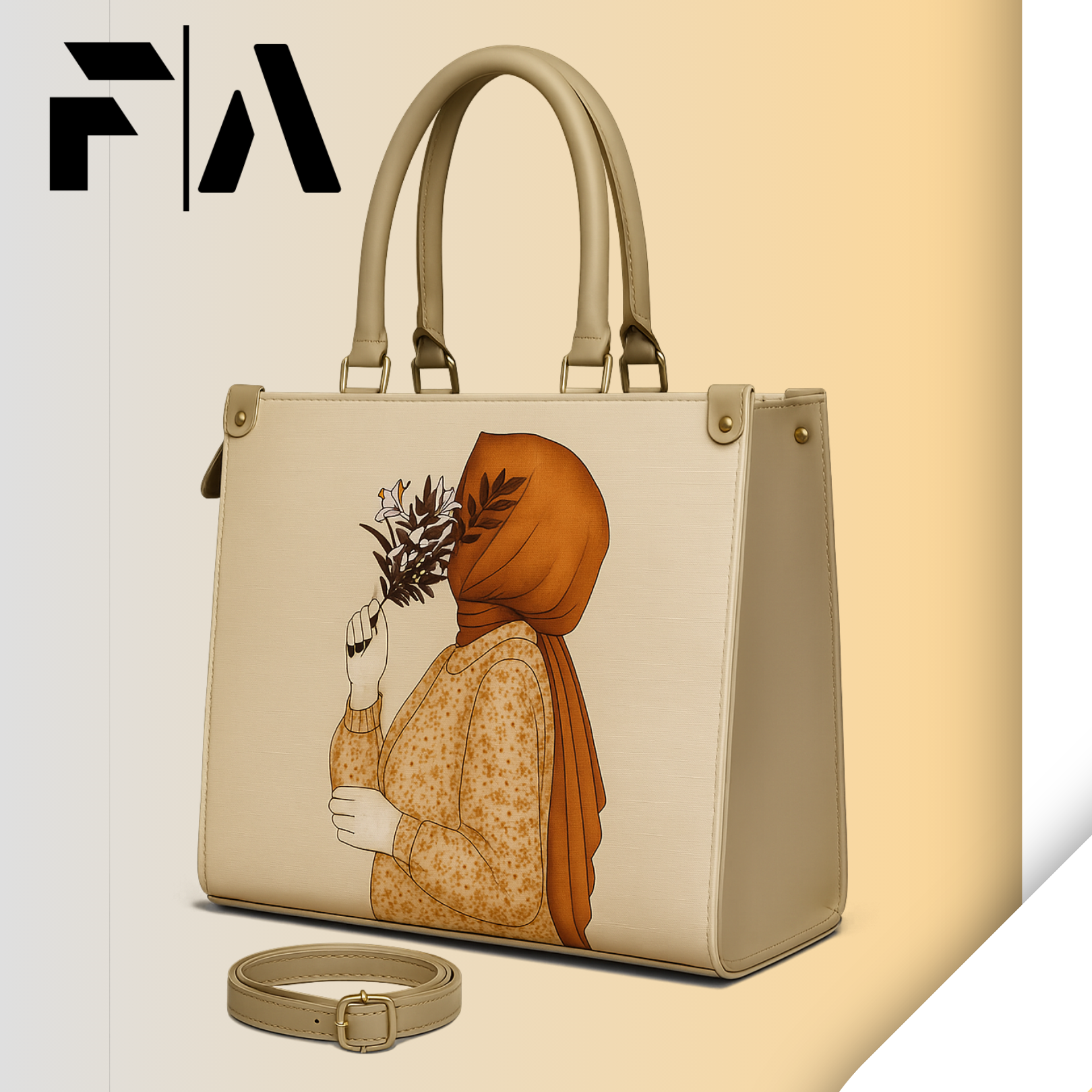 Hijab Tote Bag (Sandstone Beige)